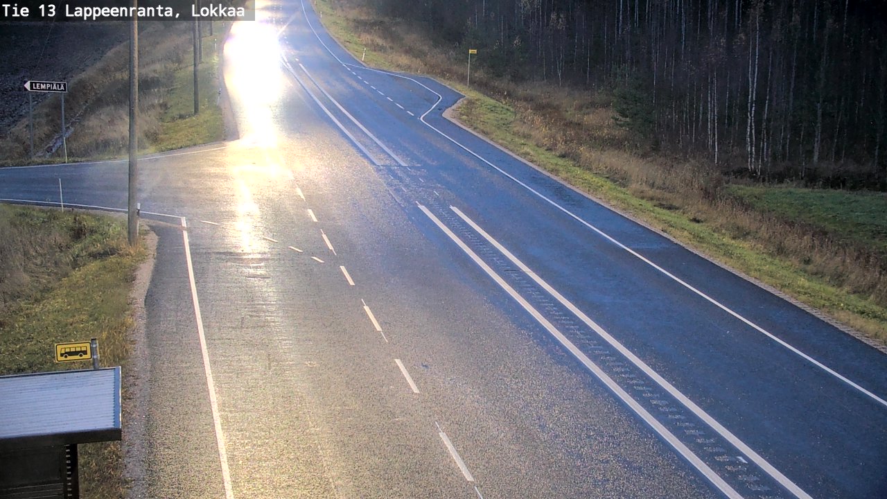 Kelikamerat Kuva Tie 13 Lokkaan suora, Lappeenranta, Etelä-Karjala