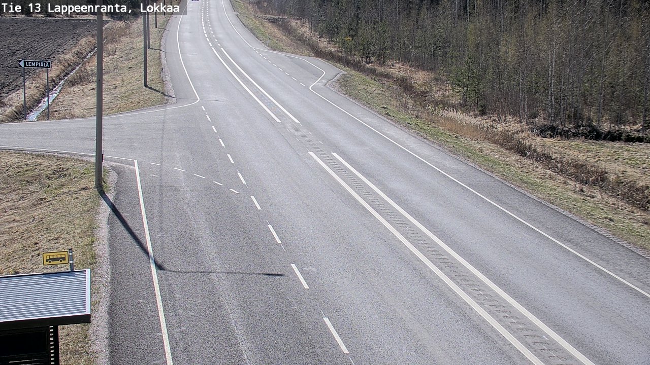Kelikamerat Kuva Tie 13 Lokkaan suora, Lappeenranta, Etelä-Karjala
