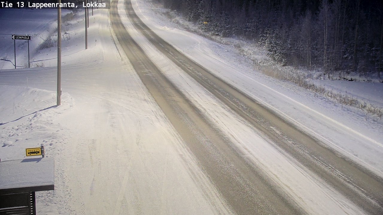 Kelikamerat Kuva Tie 13 Lokkaan suora, Lappeenranta, Etelä-Karjala