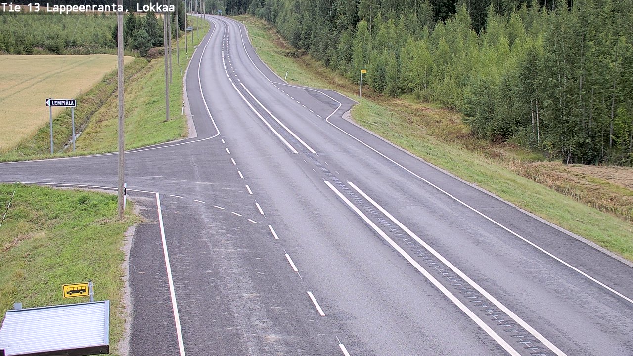 Kelikamerat Kuva Tie 13 Lokkaan suora, Lappeenranta, Etelä-Karjala