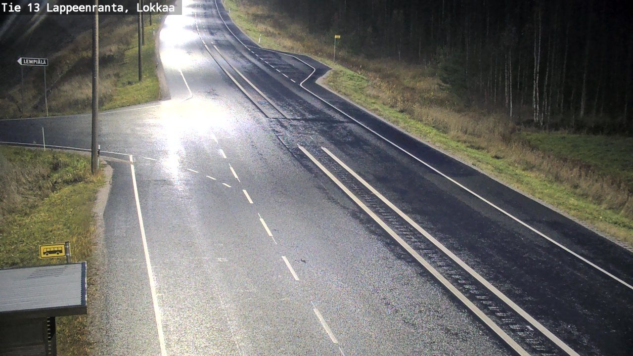 Kelikamerat Kuva Tie 13 Lokkaan suora, Lappeenranta, Etelä-Karjala