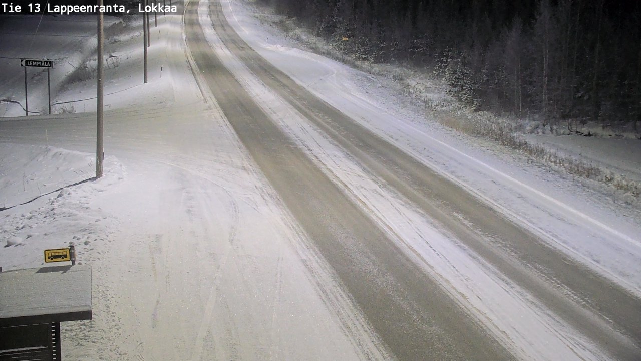 Kelikamerat Kuva Tie 13 Lokkaan suora, Lappeenranta, Etelä-Karjala