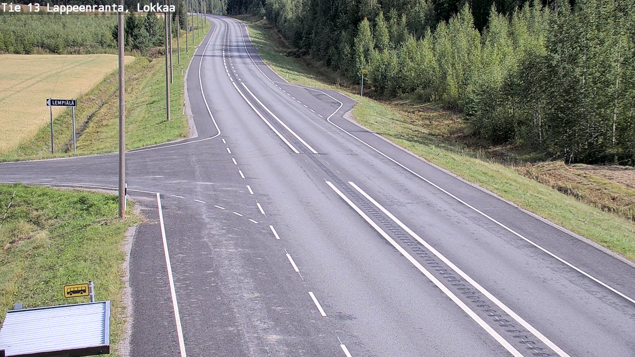 Kelikamerat Kuva Tie 13 Lokkaan suora, Lappeenranta, Etelä-Karjala