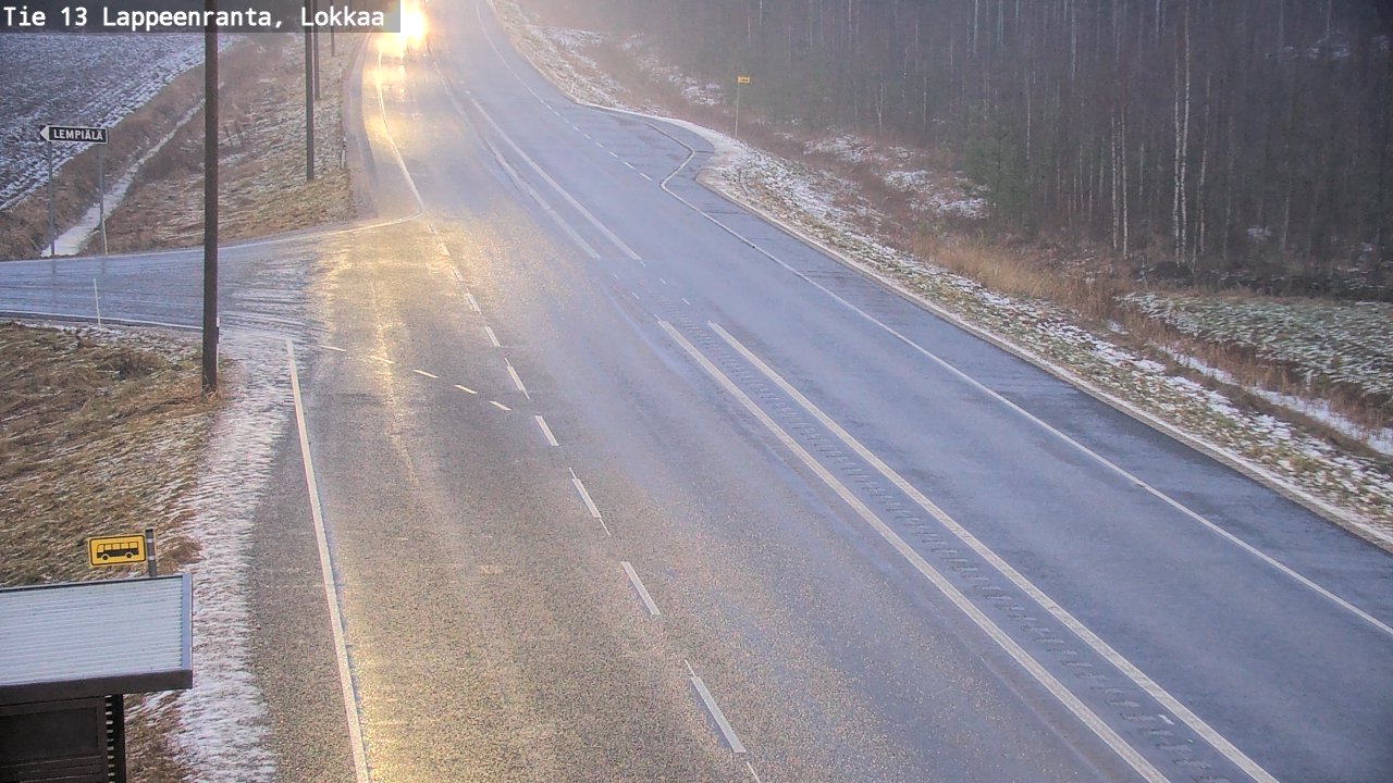 Weather Camera Image Väg 13 Lokkaa rakan, Lappeenranta, Etelä-Karjala