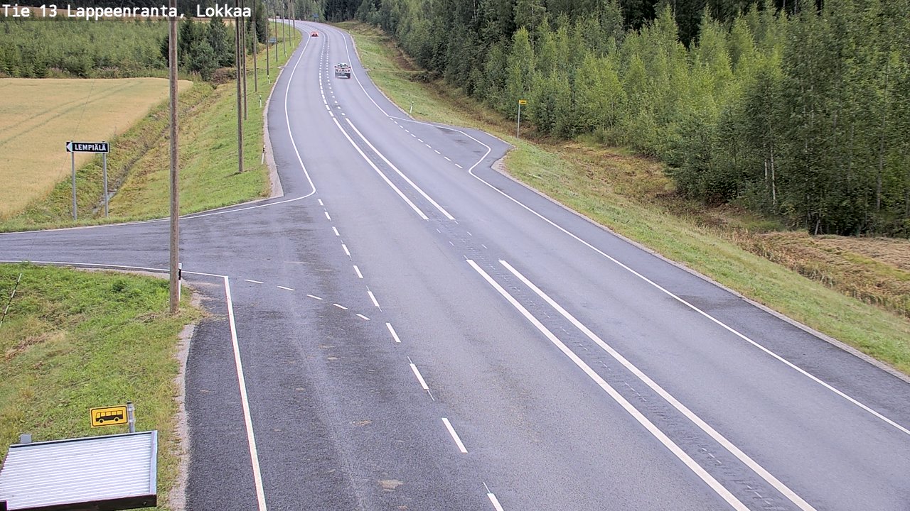 Kelikamerat Kuva Tie 13 Lokkaan suora, Lappeenranta, Etelä-Karjala