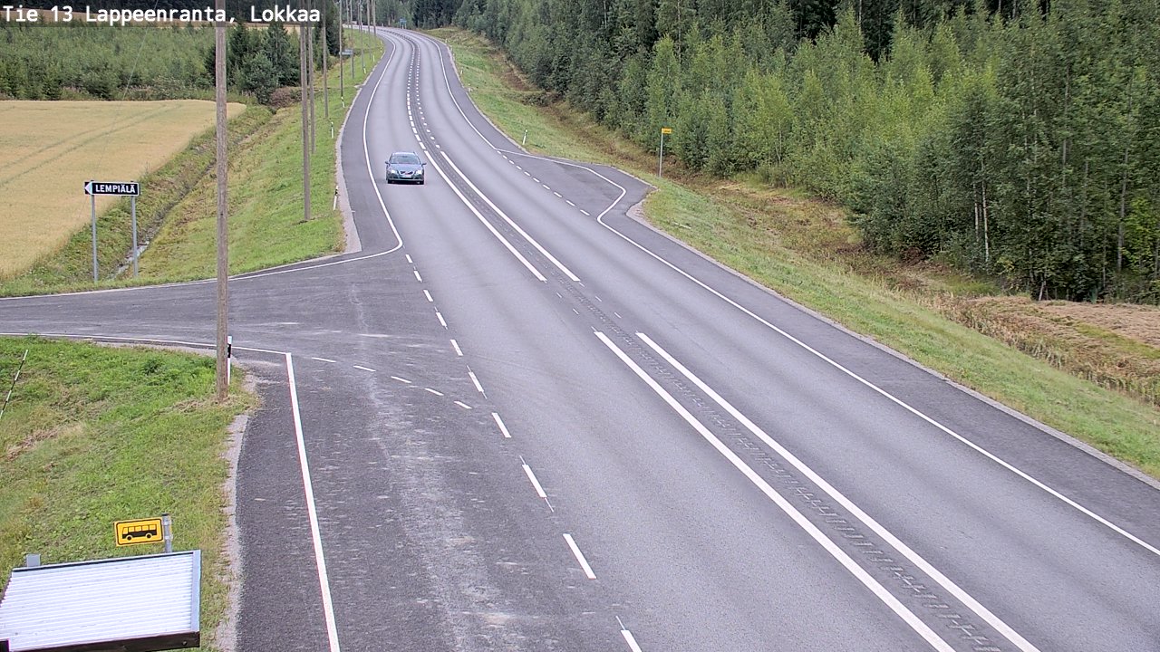 Weather Camera Image Road 13 Lokkaa straight, Lappeenranta, Etelä-Karjala