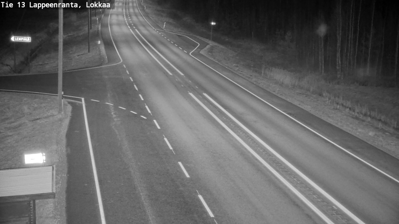 Weather Camera Image Väg 13 Lokkaa rakan, Lappeenranta, Etelä-Karjala