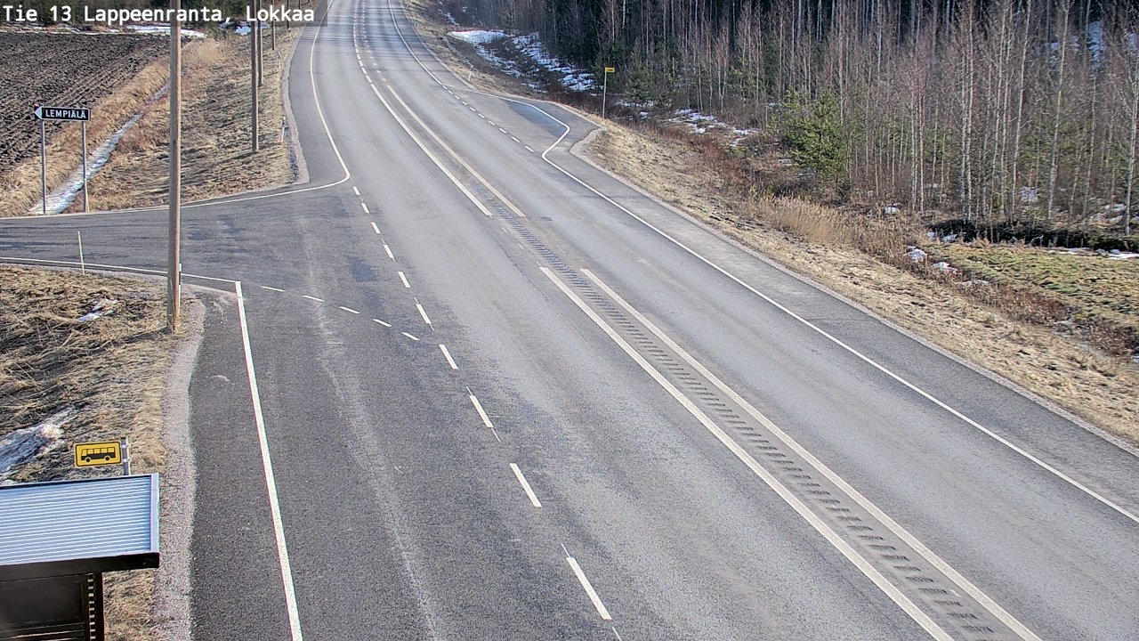 Kelikamerat Kuva Tie 13 Lokkaan suora, Lappeenranta, Etelä-Karjala