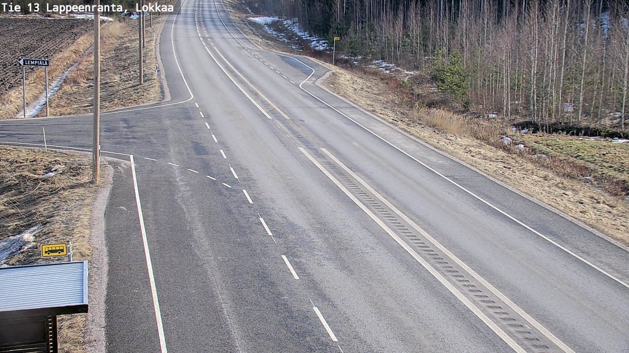Kelikamerat Kuva Tie 13 Lokkaan suora, Lappeenranta, Etelä-Karjala