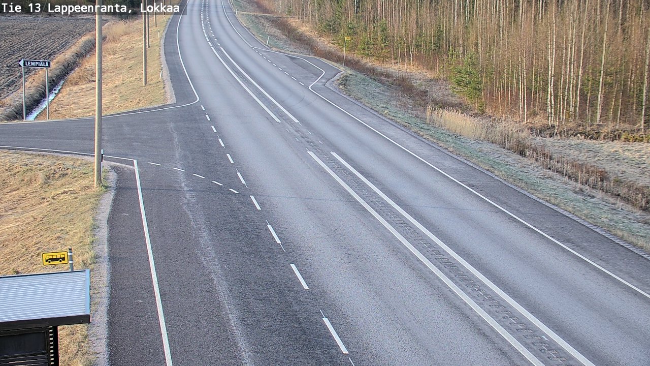 Kelikamerat Kuva Tie 13 Lokkaan suora, Lappeenranta, Etelä-Karjala