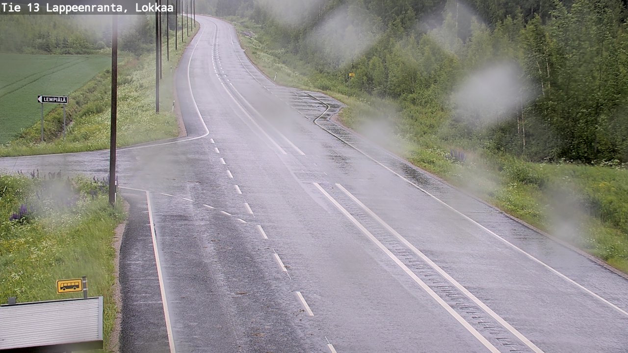 Weather Camera Image Väg 13 Lokkaa rakan, Lappeenranta, Etelä-Karjala