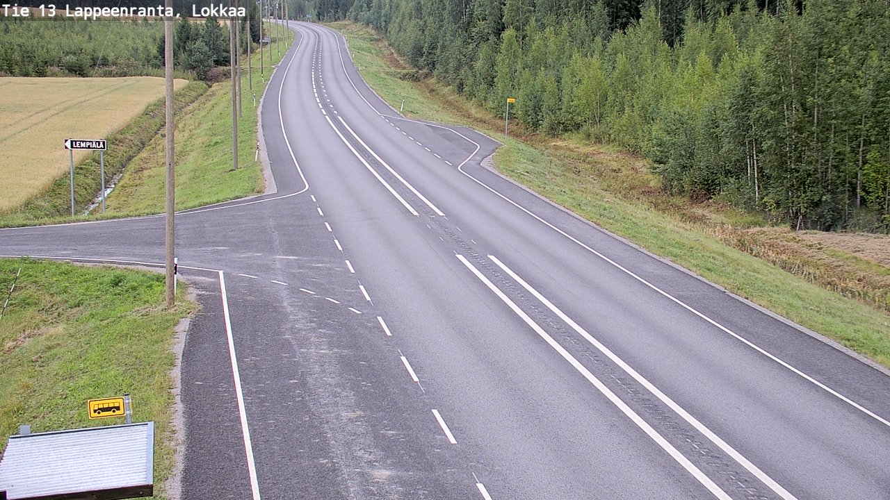 Kelikamerat Kuva Tie 13 Lokkaan suora, Lappeenranta, Etelä-Karjala