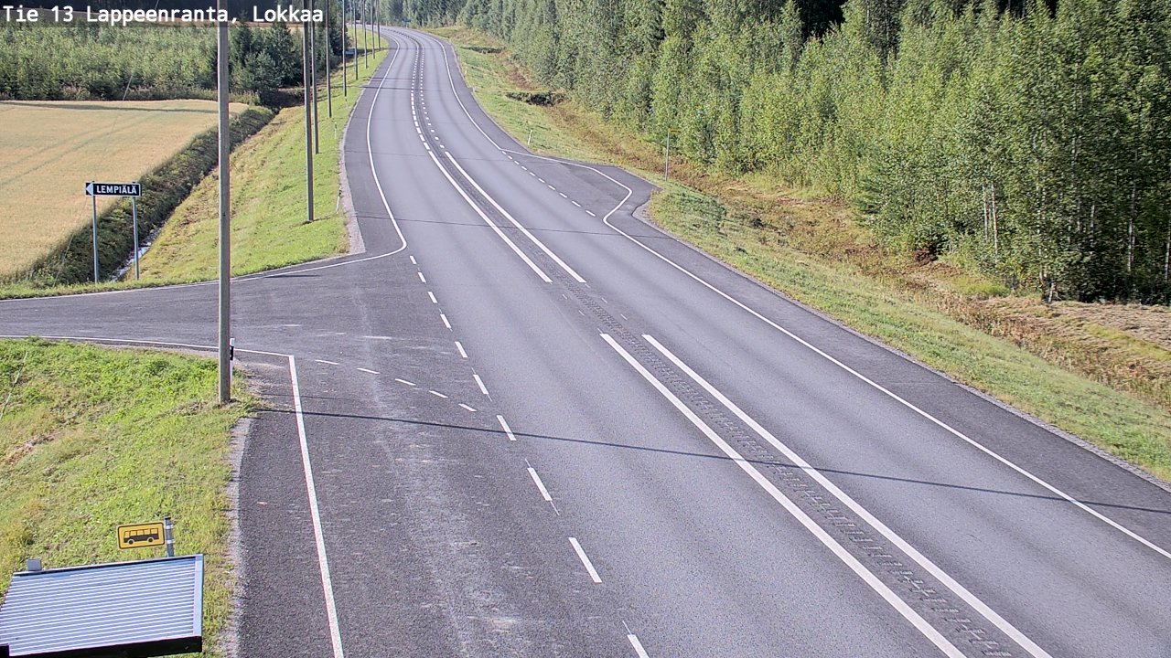 Kelikamerat Kuva Tie 13 Lokkaan suora, Lappeenranta, Etelä-Karjala