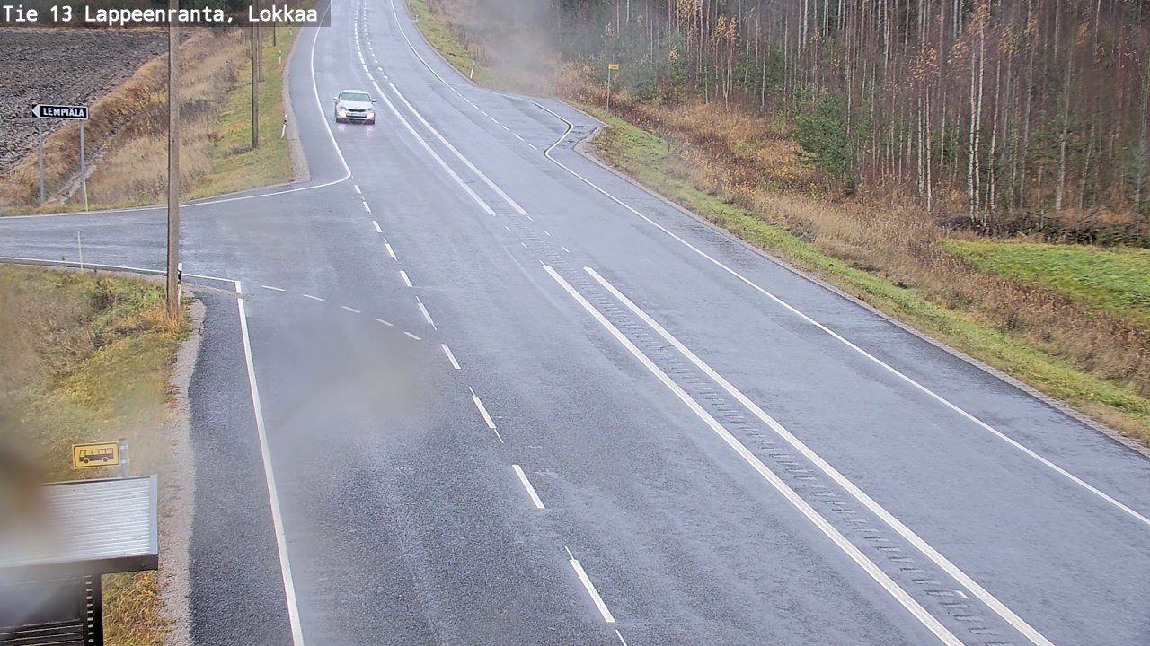 Weather Camera Image Väg 13 Lokkaa rakan, Lappeenranta, Etelä-Karjala