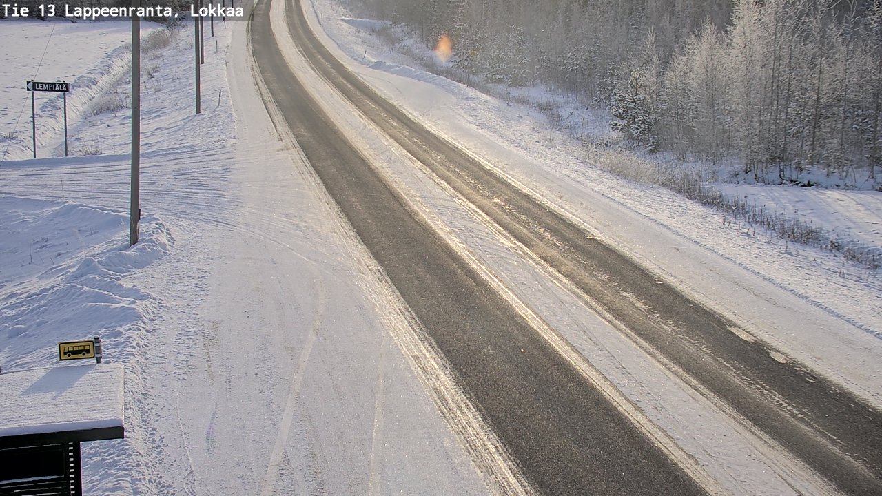 Weather Camera Image Road 13 Lokkaa straight, Lappeenranta, Etelä-Karjala