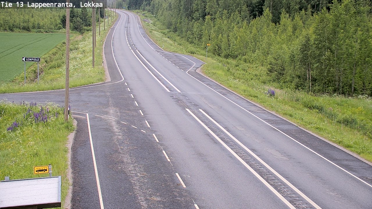 Kelikamerat Kuva Tie 13 Lokkaan suora, Lappeenranta, Etelä-Karjala