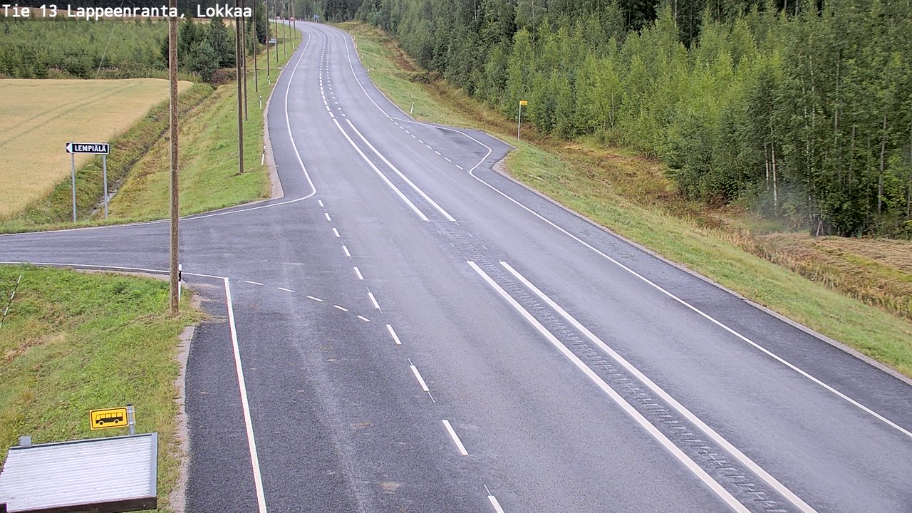 Kelikamerat Kuva Tie 13 Lokkaan suora, Lappeenranta, Etelä-Karjala