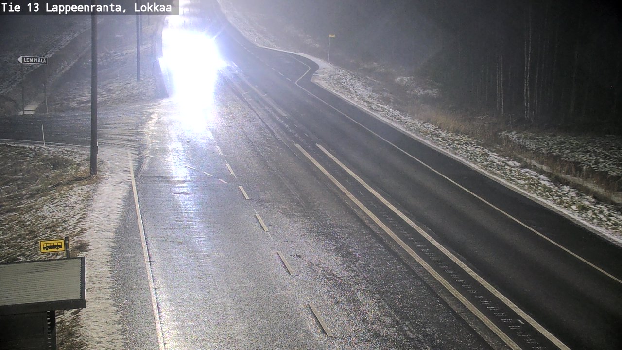 Weather Camera Image Väg 13 Lokkaa rakan, Lappeenranta, Etelä-Karjala