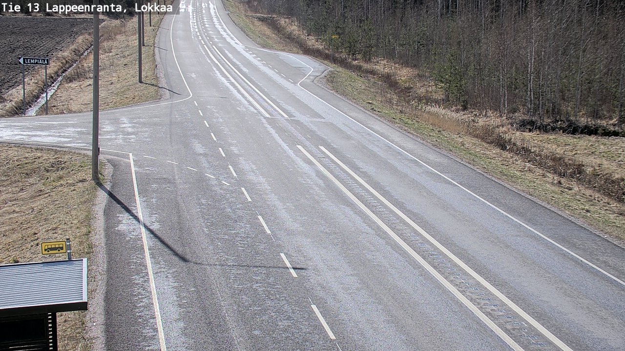 Weather Camera Image Väg 13 Lokkaa rakan, Lappeenranta, Etelä-Karjala