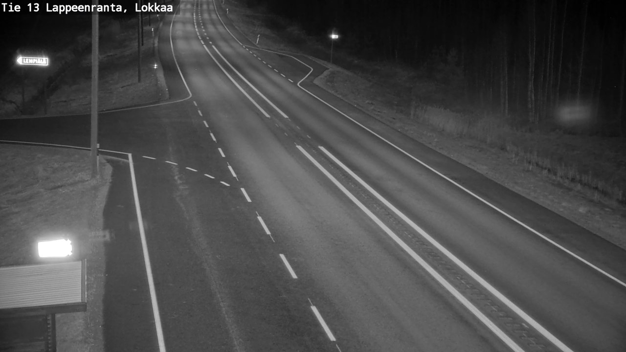 Weather Camera Image Väg 13 Lokkaa rakan, Lappeenranta, Etelä-Karjala