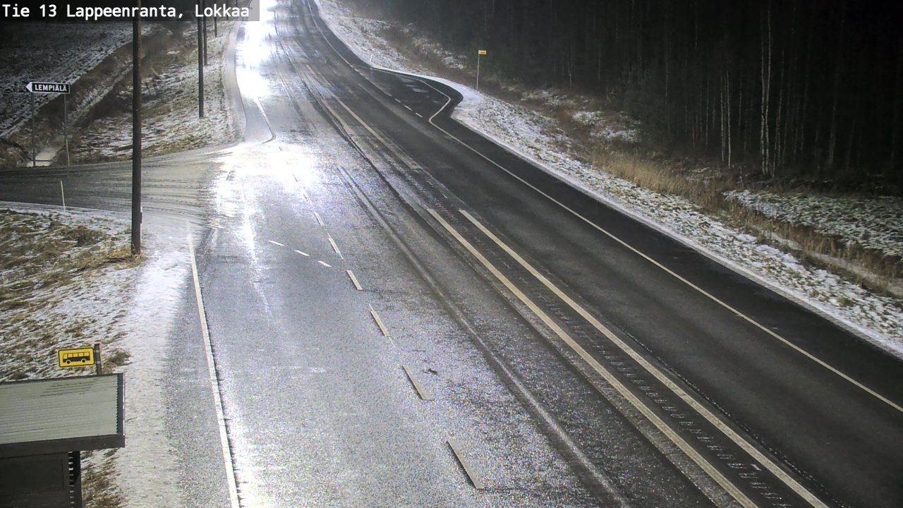 Weather Camera Image Väg 13 Lokkaa rakan, Lappeenranta, Etelä-Karjala