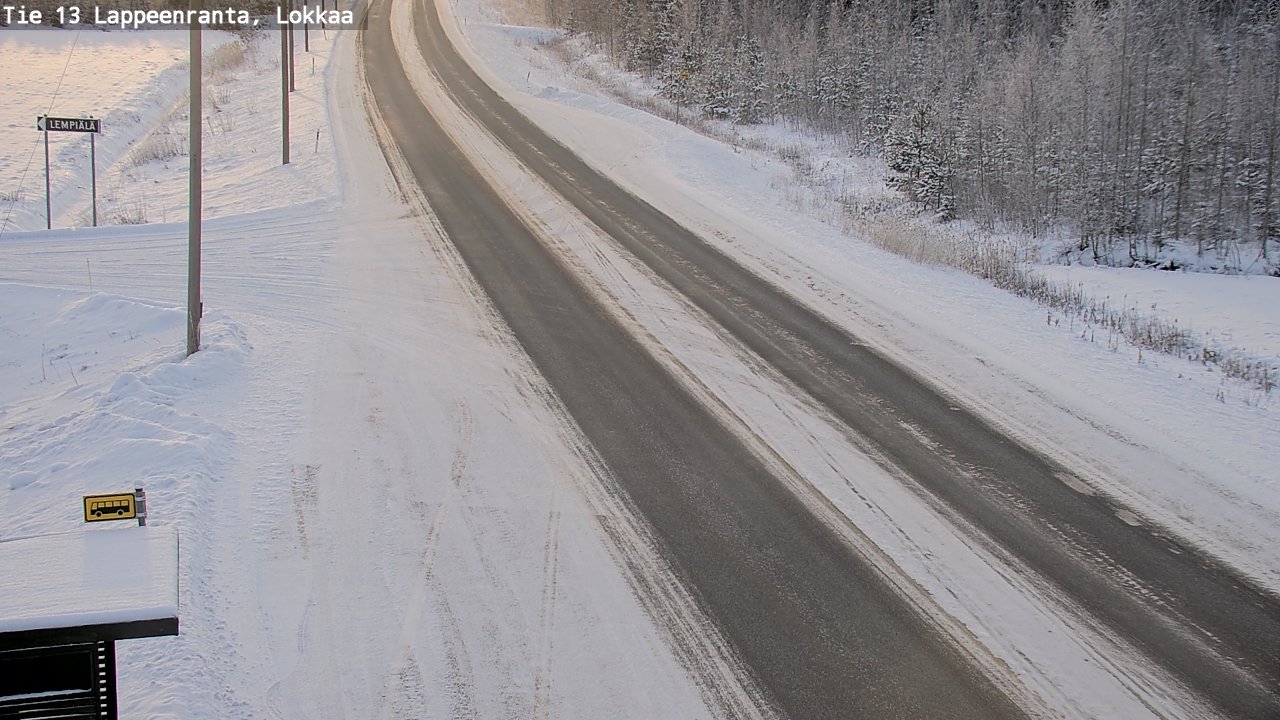 Weather Camera Image Road 13 Lokkaa straight, Lappeenranta, Etelä-Karjala