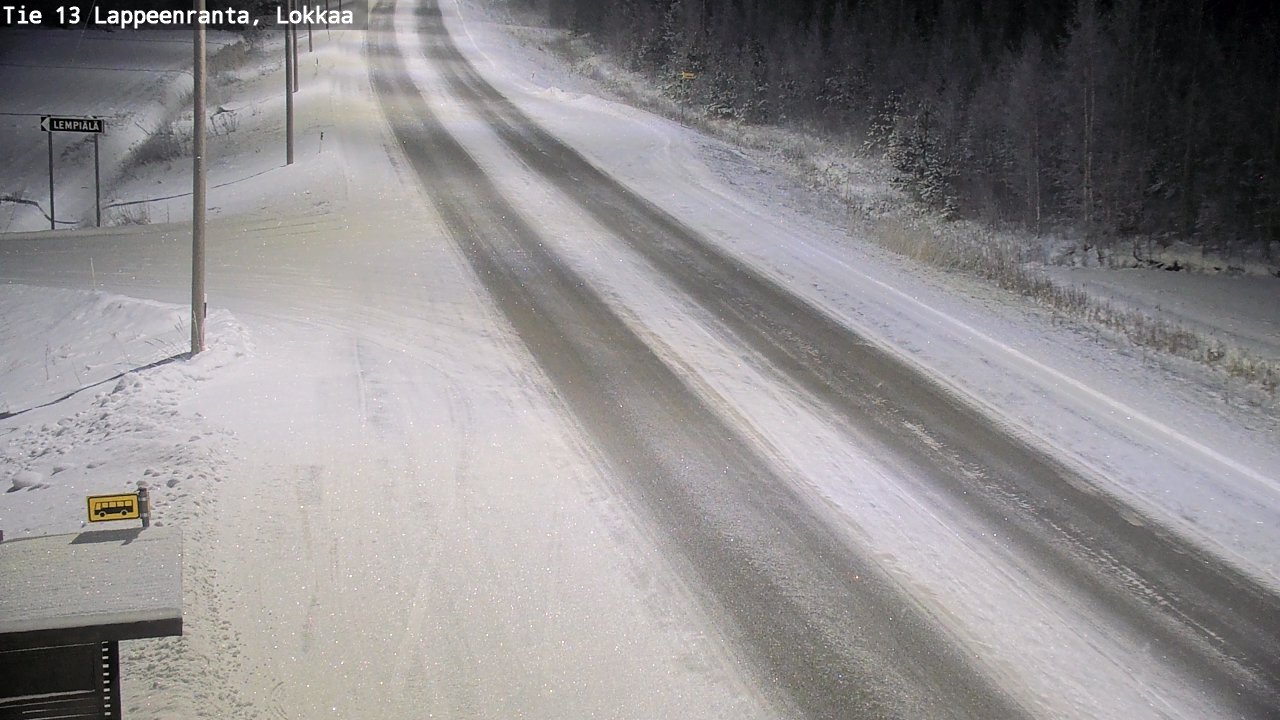 Weather Camera Image Väg 13 Lokkaa rakan, Lappeenranta, Etelä-Karjala