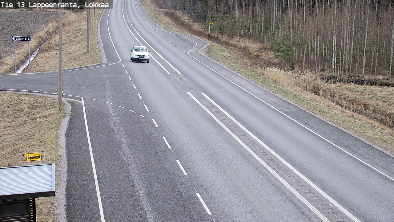 Weather Camera Image Väg 13 Lokkaa rakan, Lappeenranta, Etelä-Karjala