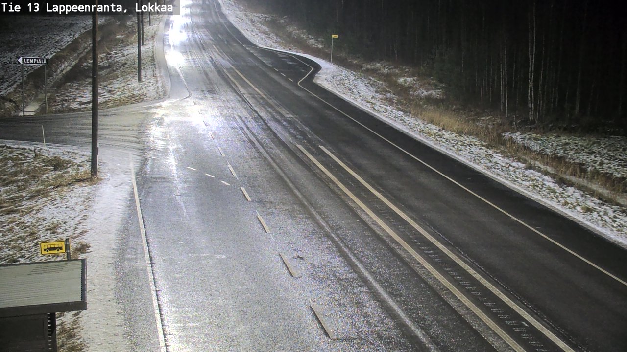Weather Camera Image Väg 13 Lokkaa rakan, Lappeenranta, Etelä-Karjala