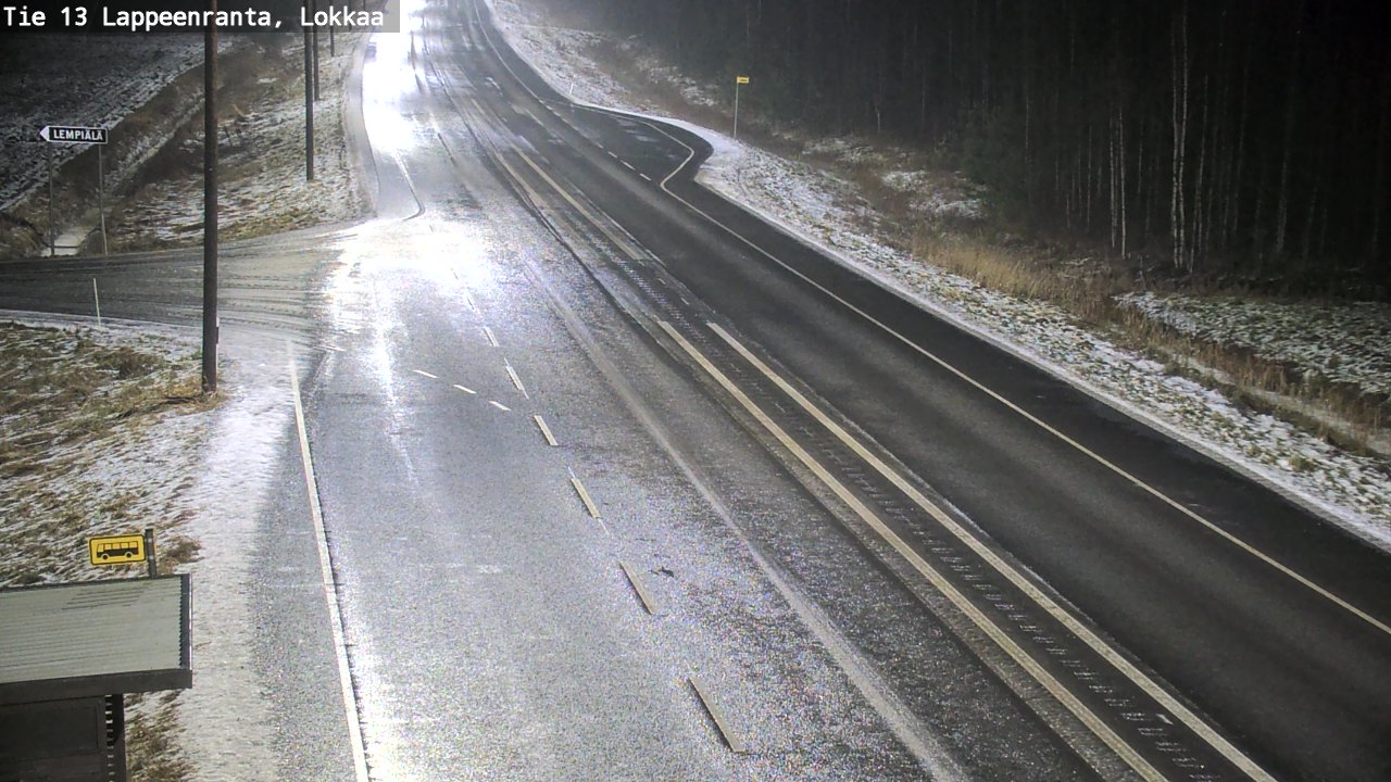 Weather Camera Image Väg 13 Lokkaa rakan, Lappeenranta, Etelä-Karjala