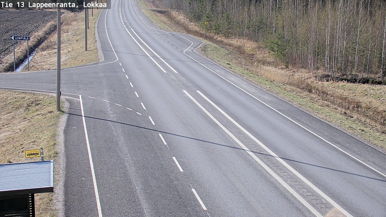 Kelikamerat Kuva Tie 13 Lokkaan suora, Lappeenranta, Etelä-Karjala