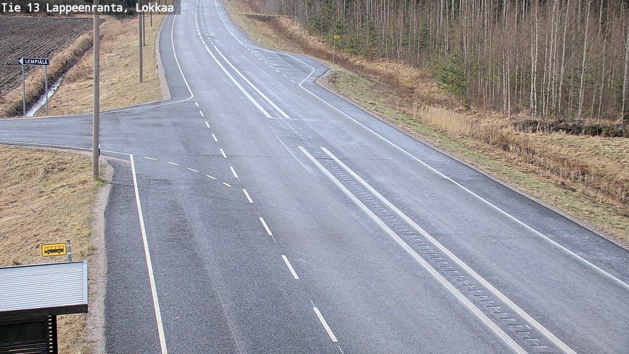 Weather Camera Image Väg 13 Lokkaa rakan, Lappeenranta, Etelä-Karjala