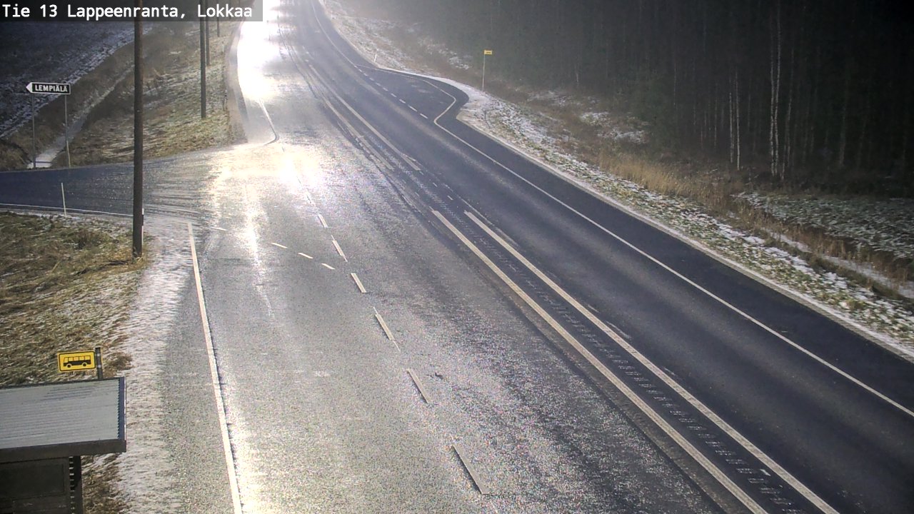 Weather Camera Image Väg 13 Lokkaa rakan, Lappeenranta, Etelä-Karjala