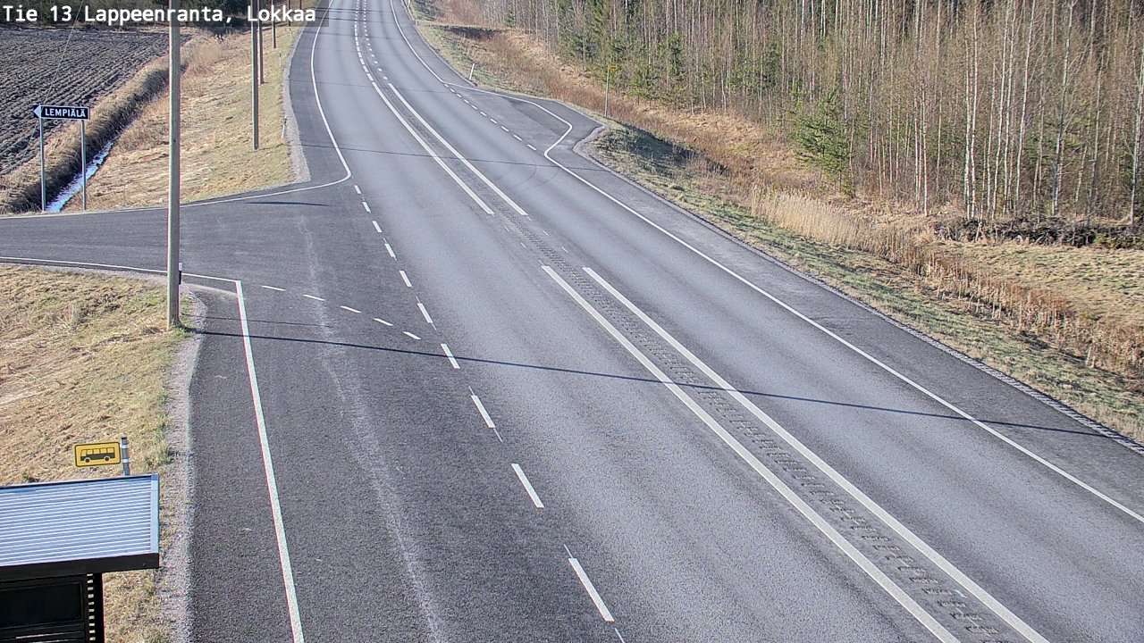 Kelikamerat Kuva Tie 13 Lokkaan suora, Lappeenranta, Etelä-Karjala