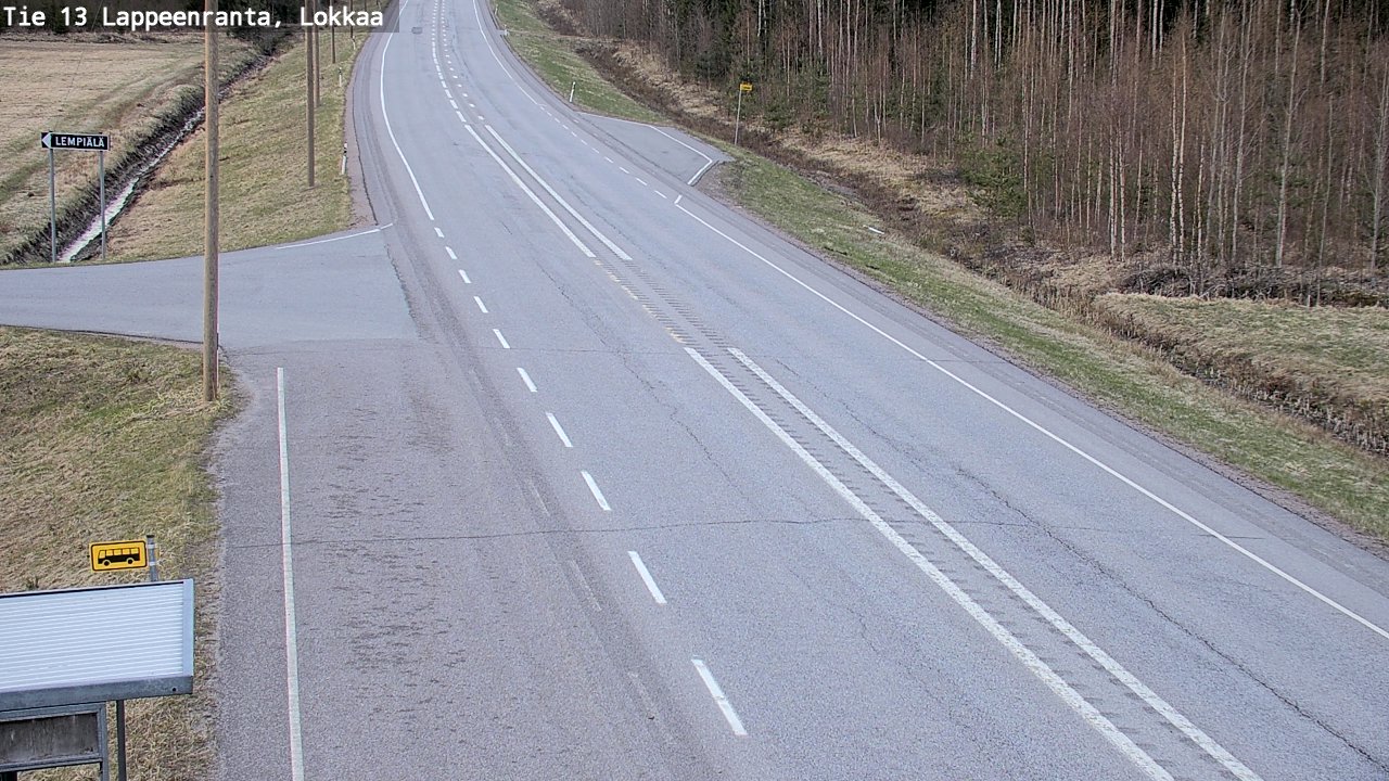 Kelikamerat Kuva Tie 13 Lokkaan suora, Lappeenranta, Etelä-Karjala