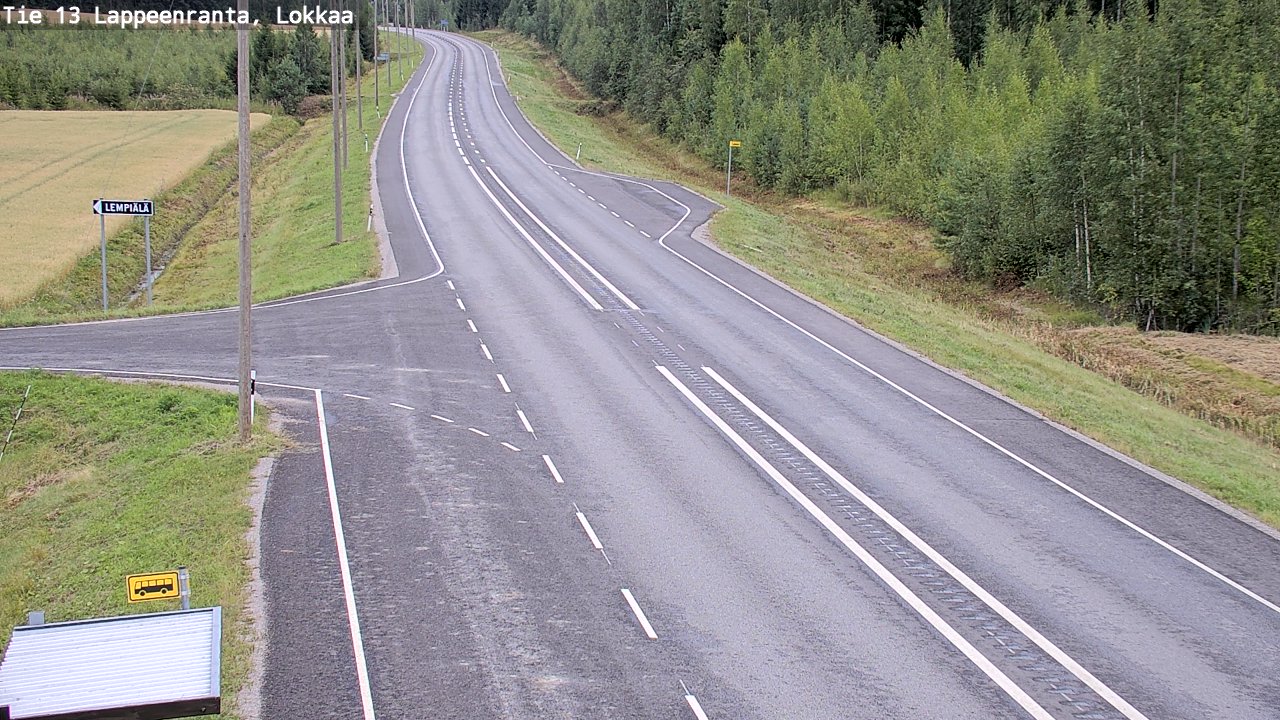 Kelikamerat Kuva Tie 13 Lokkaan suora, Lappeenranta, Etelä-Karjala