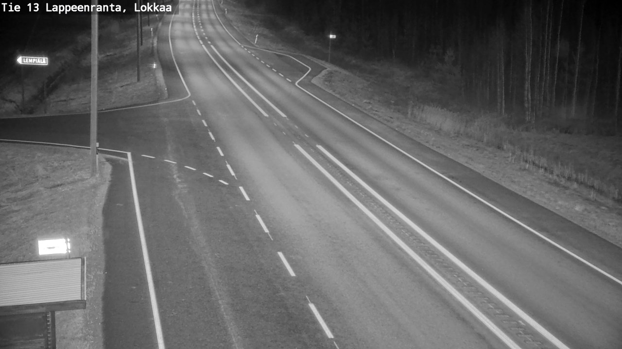 Weather Camera Image Väg 13 Lokkaa rakan, Lappeenranta, Etelä-Karjala