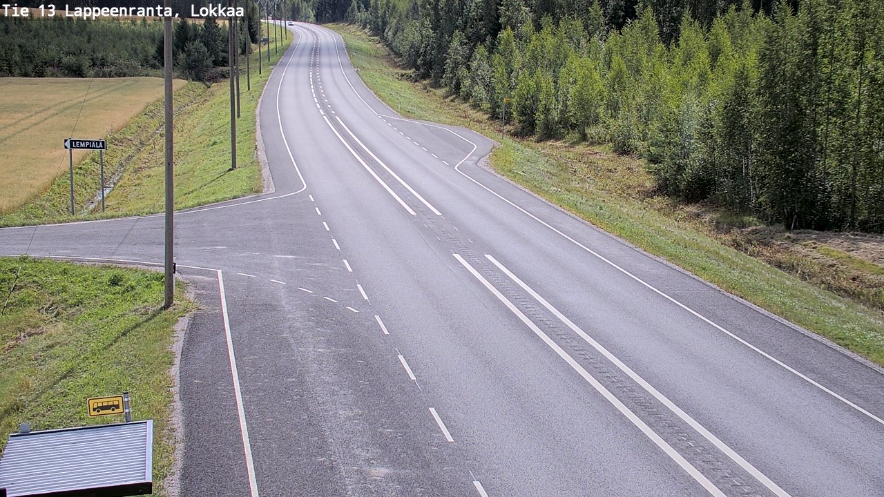 Kelikamerat Kuva Tie 13 Lokkaan suora, Lappeenranta, Etelä-Karjala