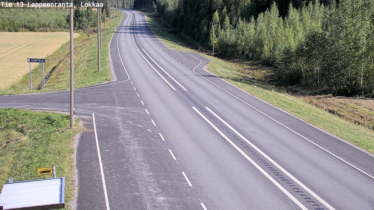 Kelikamerat Kuva Tie 13 Lokkaan suora, Lappeenranta, Etelä-Karjala