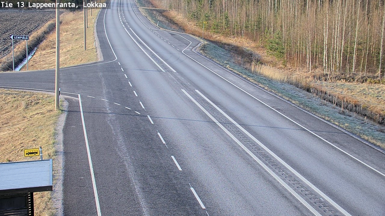 Kelikamerat Kuva Tie 13 Lokkaan suora, Lappeenranta, Etelä-Karjala