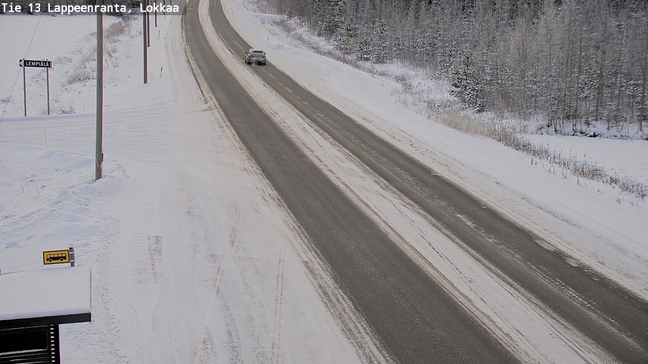 Weather Camera Image Road 13 Lokkaa straight, Lappeenranta, Etelä-Karjala
