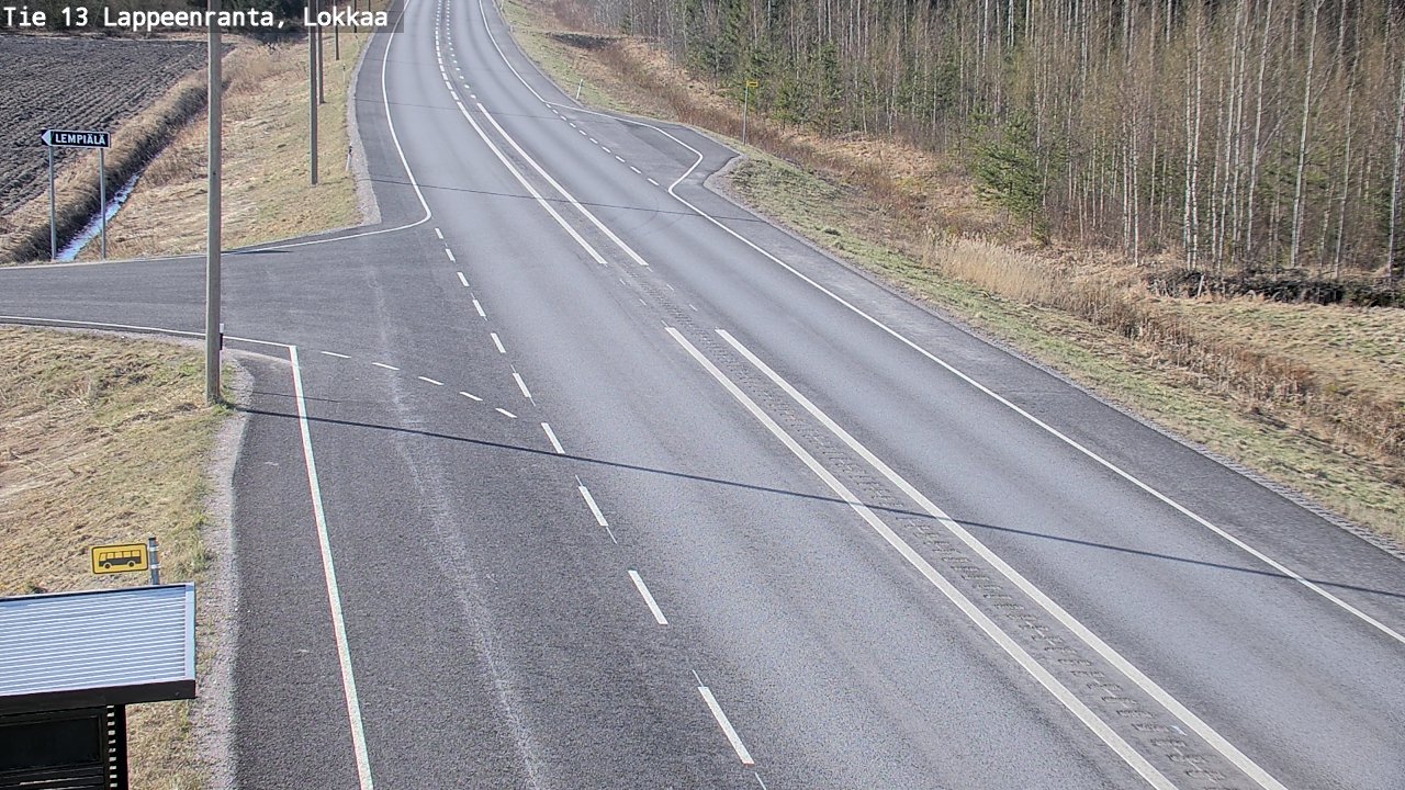 Kelikamerat Kuva Tie 13 Lokkaan suora, Lappeenranta, Etelä-Karjala