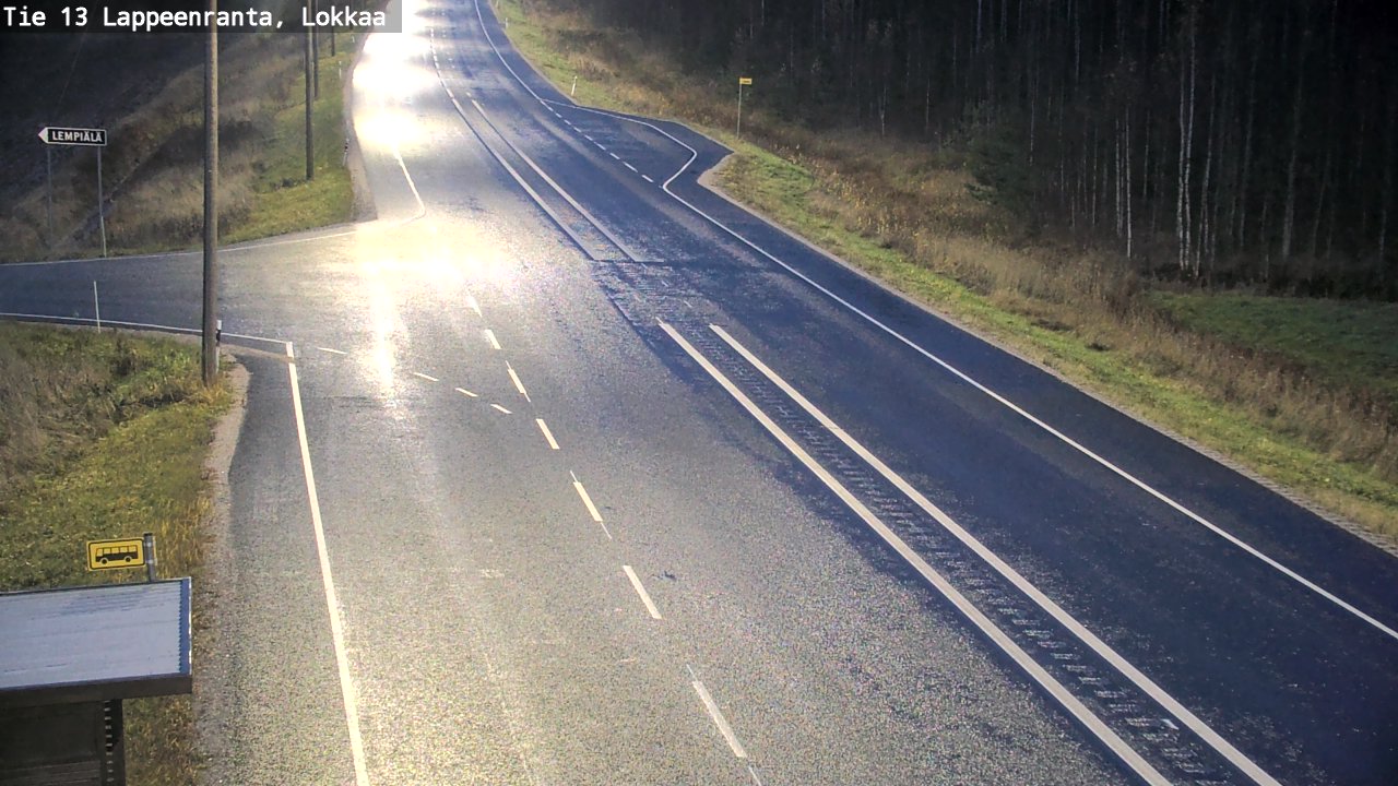 Kelikamerat Kuva Tie 13 Lokkaan suora, Lappeenranta, Etelä-Karjala