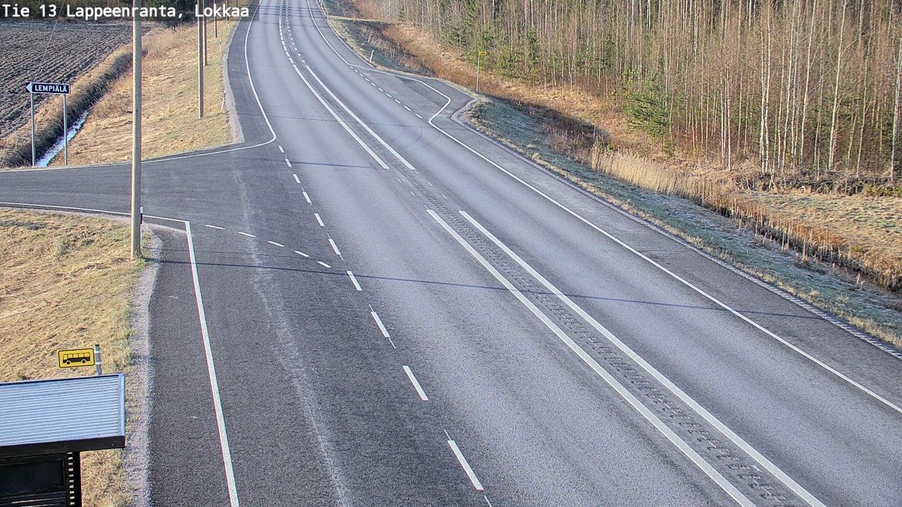 Kelikamerat Kuva Tie 13 Lokkaan suora, Lappeenranta, Etelä-Karjala