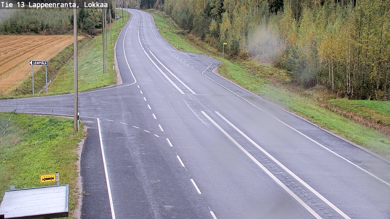 Kelikamerat Kuva Tie 13 Lokkaan suora, Lappeenranta, Etelä-Karjala
