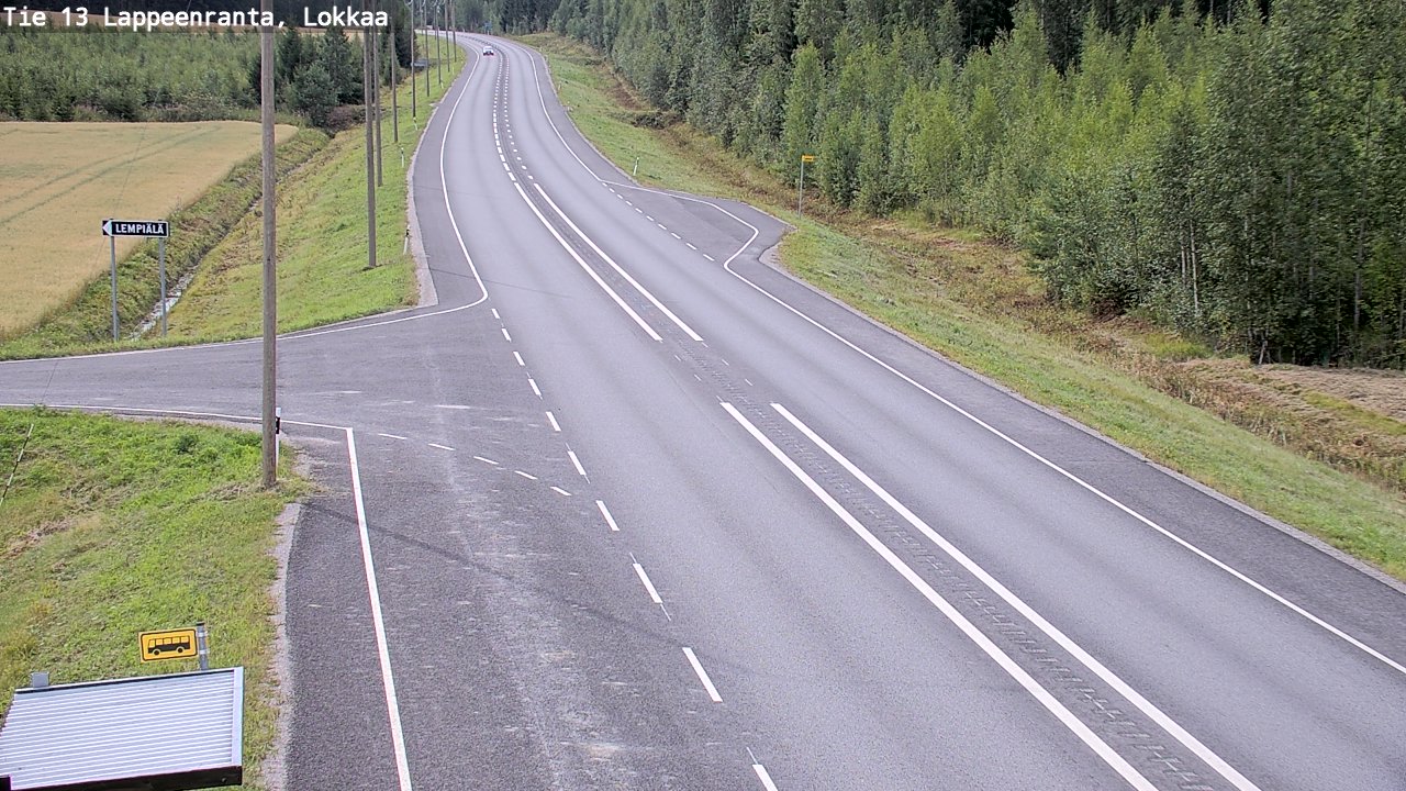 Kelikamerat Kuva Tie 13 Lokkaan suora, Lappeenranta, Etelä-Karjala