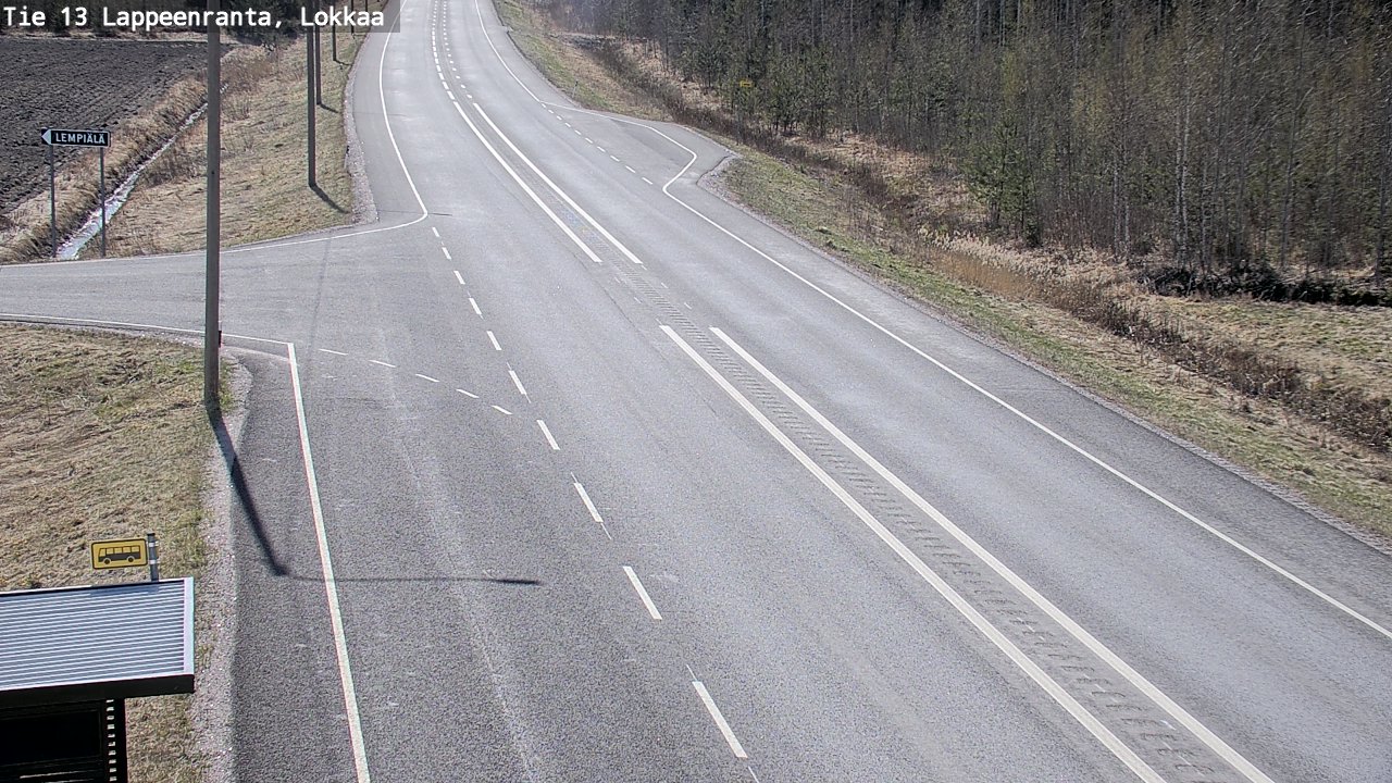 Kelikamerat Kuva Tie 13 Lokkaan suora, Lappeenranta, Etelä-Karjala