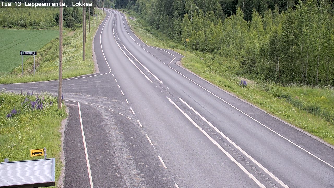 Kelikamerat Kuva Tie 13 Lokkaan suora, Lappeenranta, Etelä-Karjala