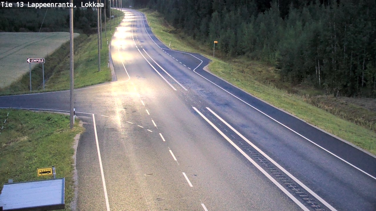 Kelikamerat Kuva Tie 13 Lokkaan suora, Lappeenranta, Etelä-Karjala
