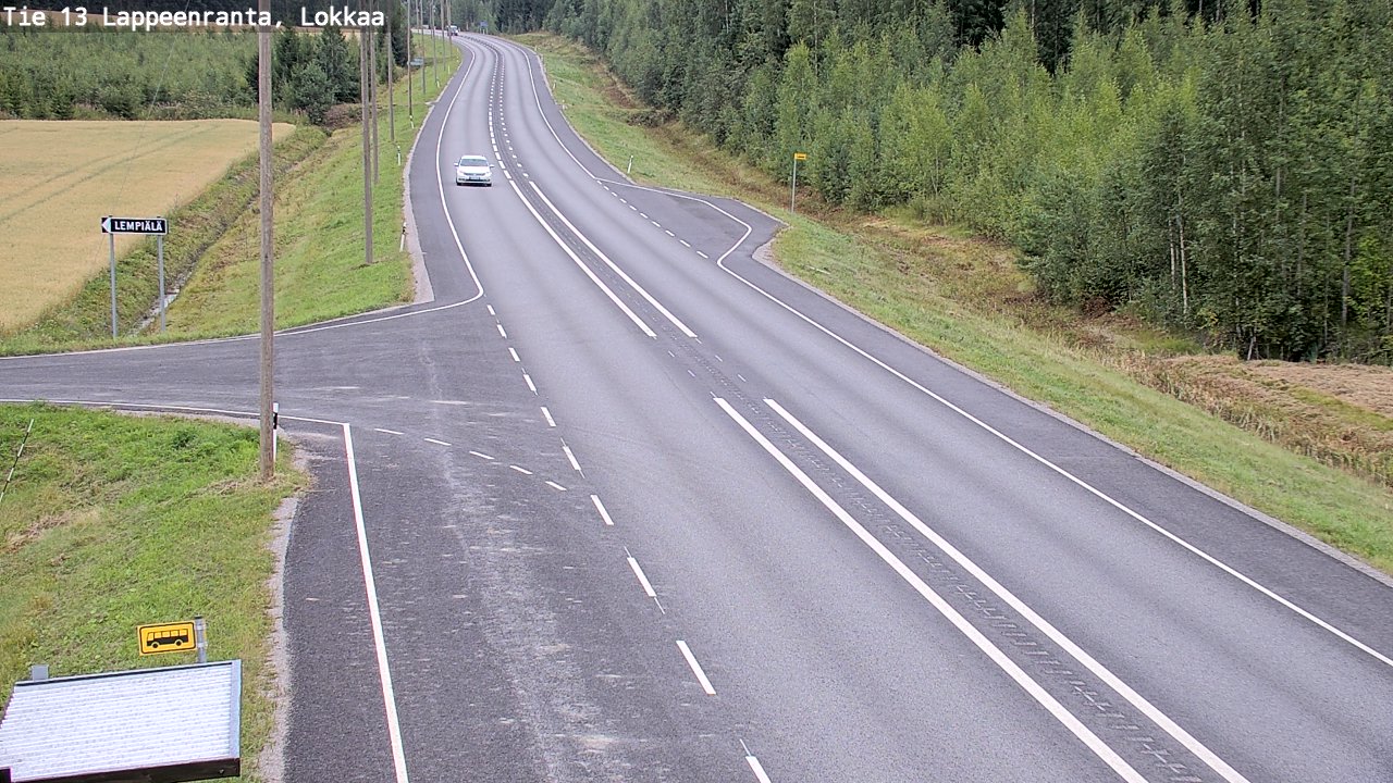 Weather Camera Image Road 13 Lokkaa straight, Lappeenranta, Etelä-Karjala